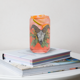 Female Bighorn Sheep on can-shaped glass