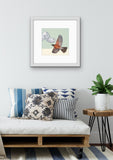 Robin in the Clouds : Reproduction : 16 x 16