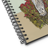 "Pronghorn Antelope with Paintbrush Flower" Spiral notebook